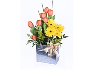 Arreglo floral de tulipanes